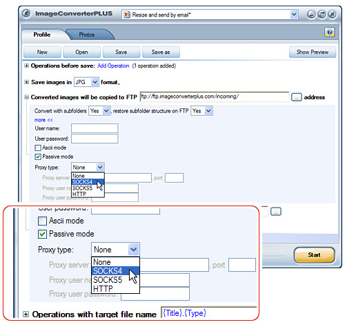 To setup SOCKS4 server, select 